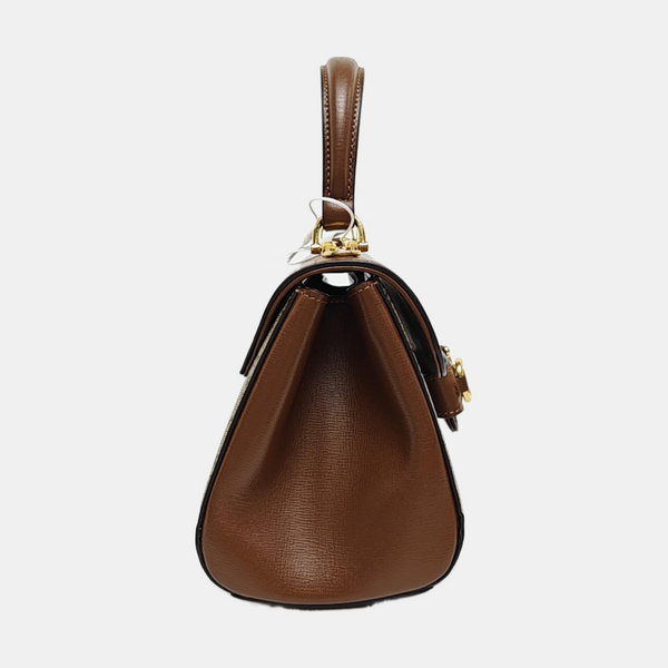 Horsebit 1955 Mini Monogram Coated Canvas Beige
