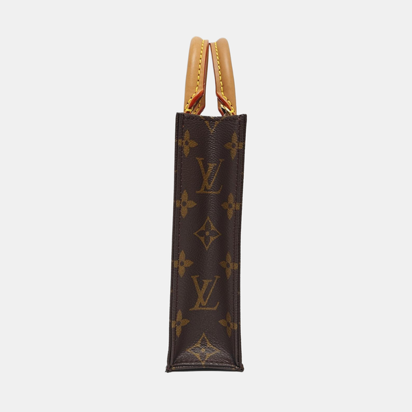 SAC PLAT Mini Monogram Coated Canvas Brown