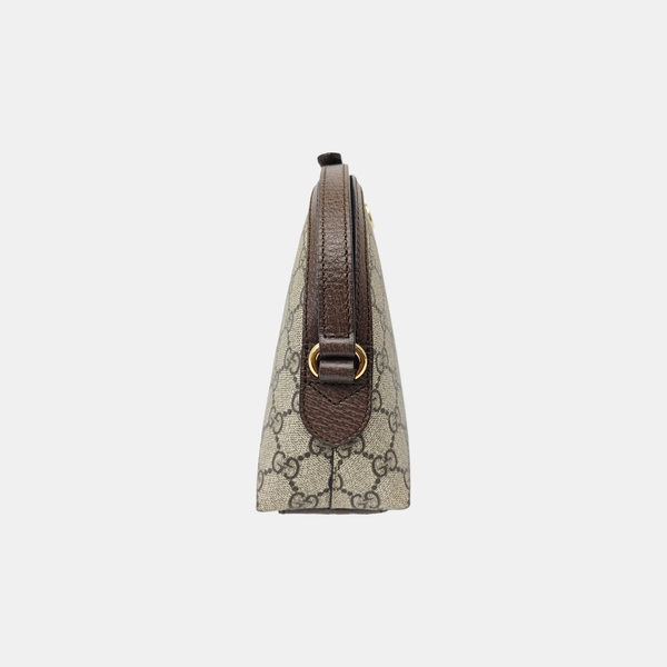 Ophidia Small Monogram Coated Canvas Beige