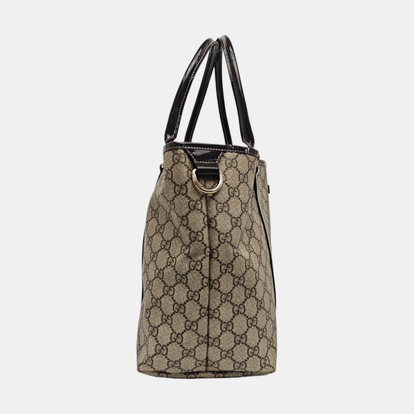 Joy Medium Monogram Coated Canvas Beige