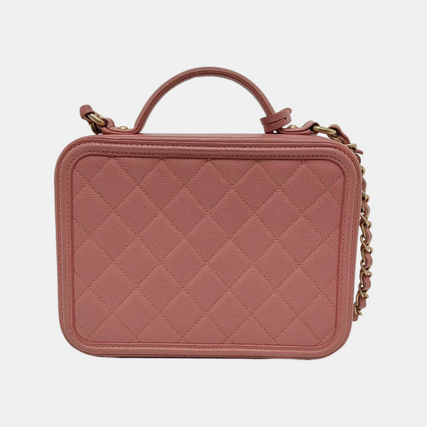 FILIGREE Quilted Grained Calfskin Red