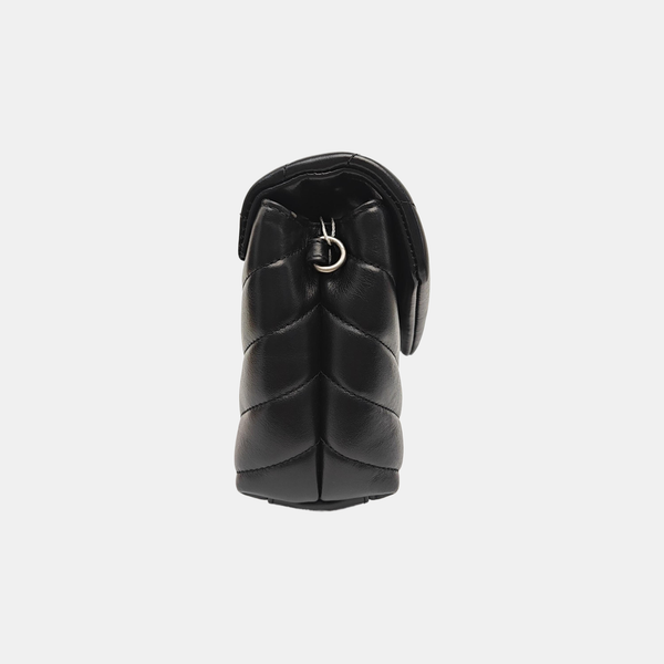 LOULOU Extra Small Chevron Calfskin Black