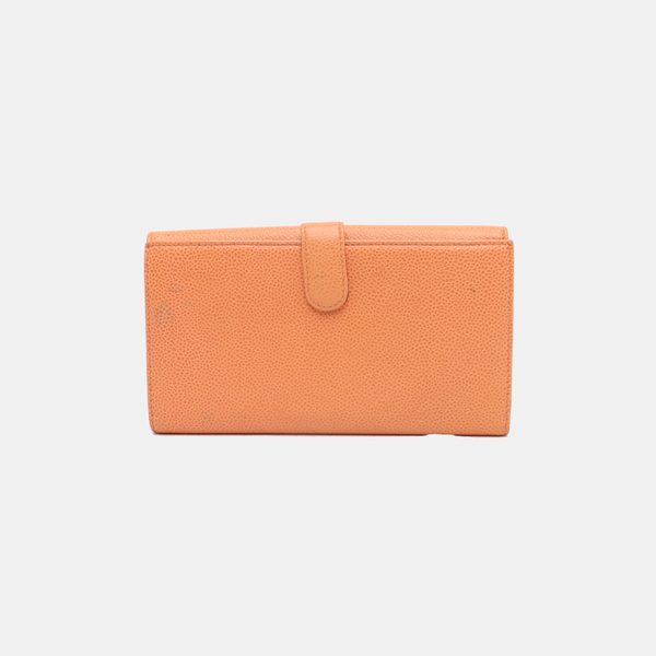 Grained Calfskin Pink Wallet
