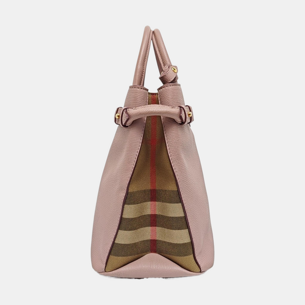 The Banner Medium Calfskin Pink