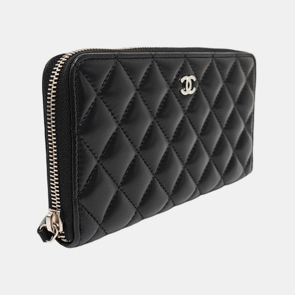 CLASSIC FLAP Mini Quilted Lambskin Black Wallet