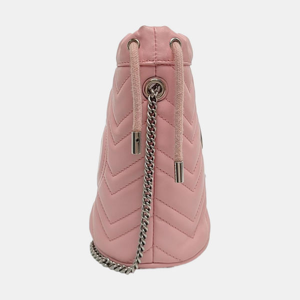GG Marmont Mini Quilted Calfskin Pink