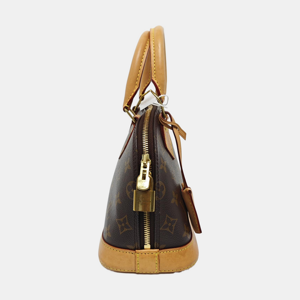 ALMA BB Monogram Coated Canvas Brown