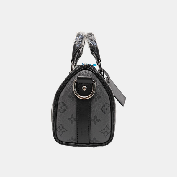 KEEPALL 25 Monogram Coated Canvas Black