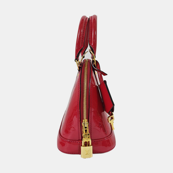 ALMA BB Monogram Patent Leather Red