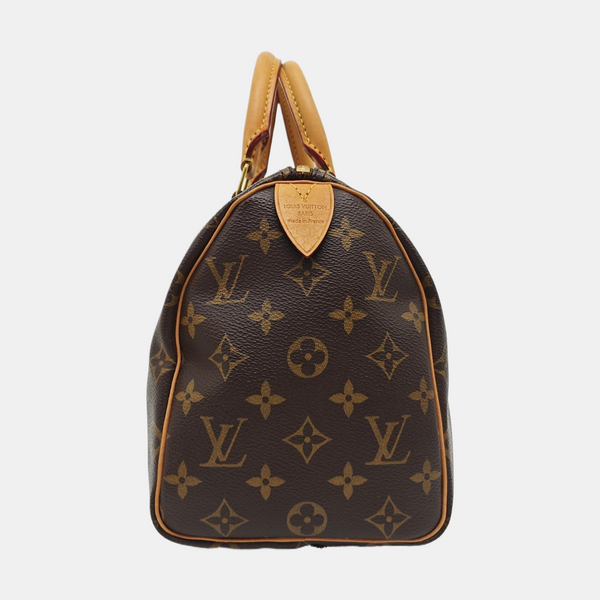 SPEEDY 25 Monogram Coated Canvas Brown