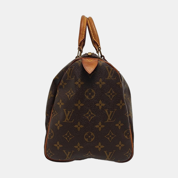 SPEEDY 30 Monogram Coated Canvas Brown