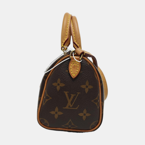 SPEEDY Nano Monogram Coated Canvas Brown