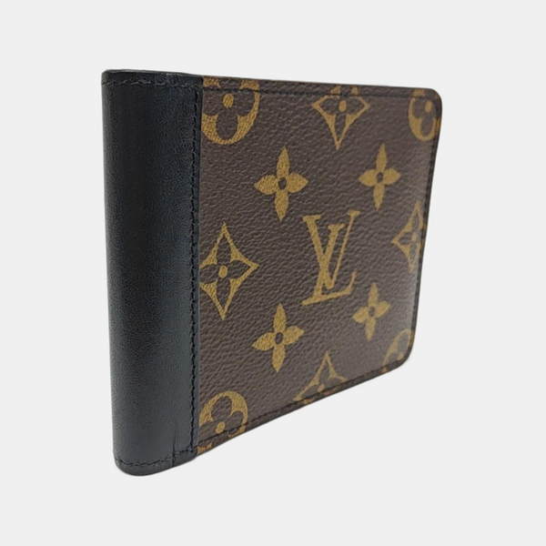 GASPAR Mini Monogram Coated Canvas Brown Wallet