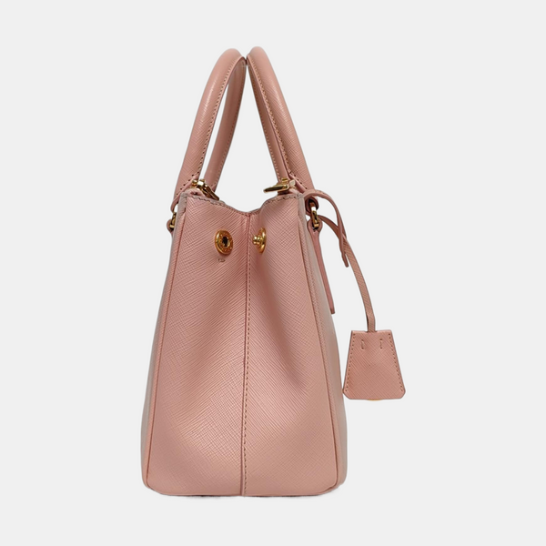 Galleria Small Saffiano Calfskin Pink