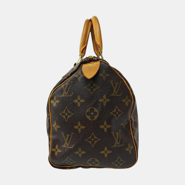 SPEEDY 25 Monogram Coated Canvas Brown