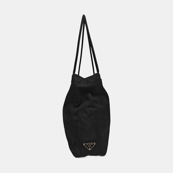 Nylon Top Handle Bag Black