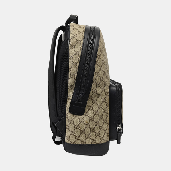 Monogram Coated Canvas Backpack Black