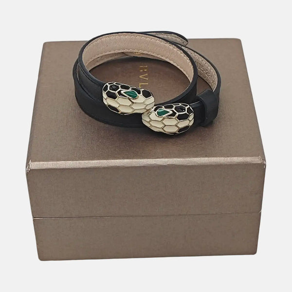 SERPENTI Metal Black Bangle