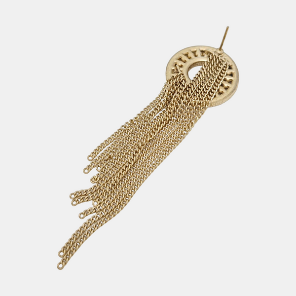 CC Logo Metal Gold Earrings