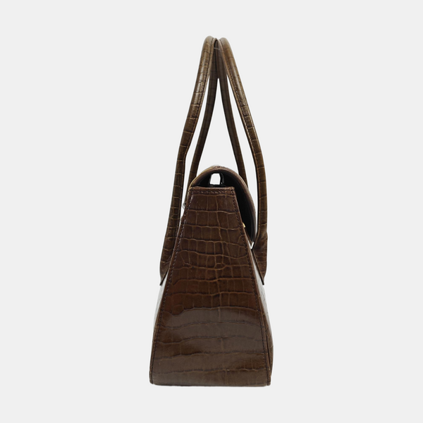 Calfskin Shoulder Bag Brown