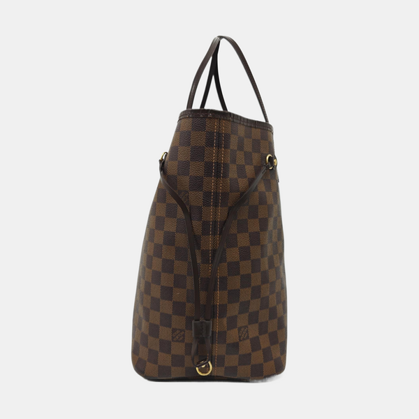 NEVERFULL GM Damier Ebene Coated Canvas Brown