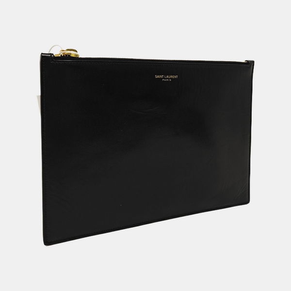 Calfskin Clutch Medium Black