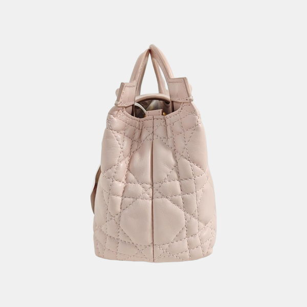 Jolie Top Handle Mini Cannage Lambskin Pink