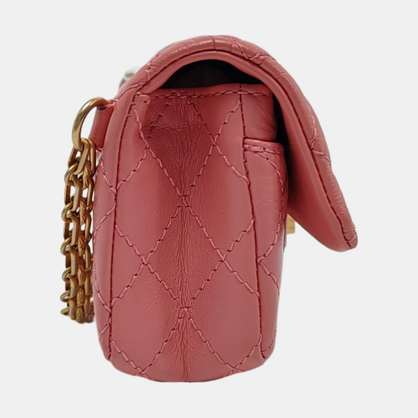 2.55 224 Quilted Calfskin Red