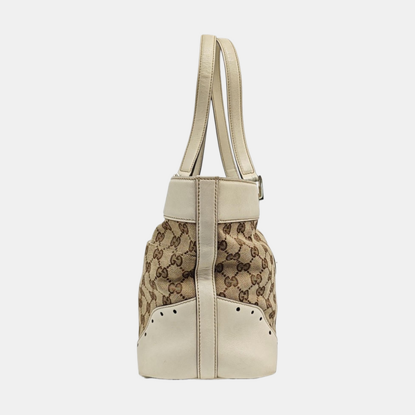 Monogram Canvas Tote Bag Beige