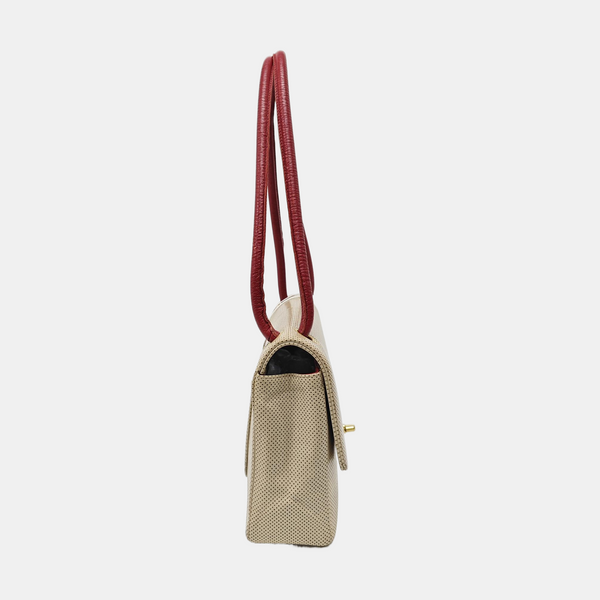 Calfskin Shoulder Bag Medium Beige
