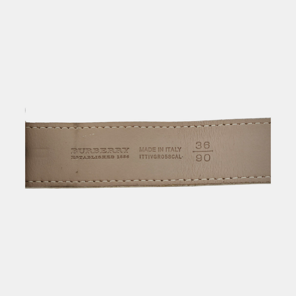 Leather Belt White