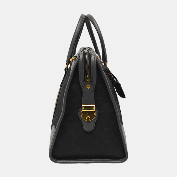 Monogram Canvas Shoulder Bag Black