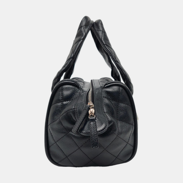 Quilted Grained Calfskin Black