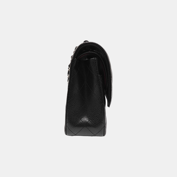 CLASSIC FLAP Small Quilted Grained Calfskin Black