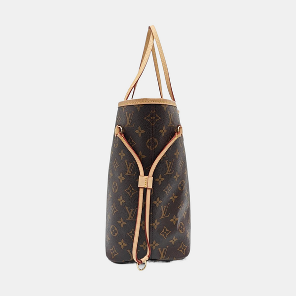 NEVERFULL MM Monogram Coated Canvas Brown