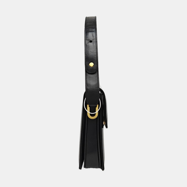 Leather Shoulder Bag Black