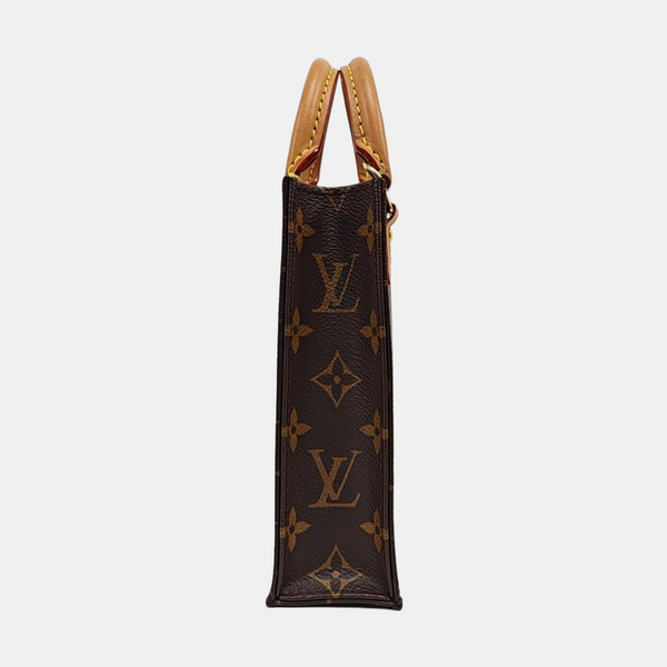 SAC PLAT Mini Monogram Coated Canvas Brown