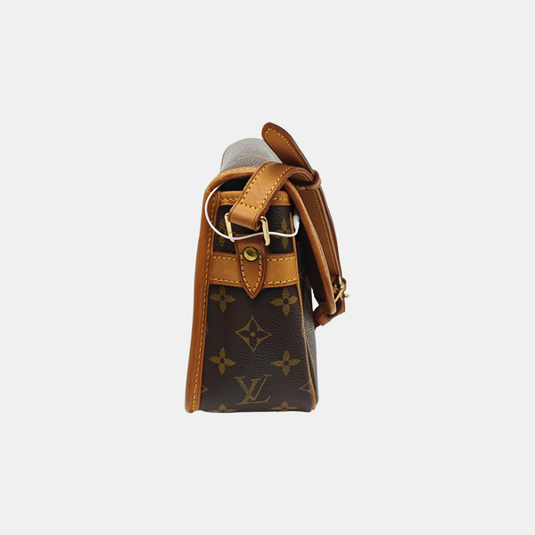 SOLOGNE PM Monogram Coated Canvas Brown
