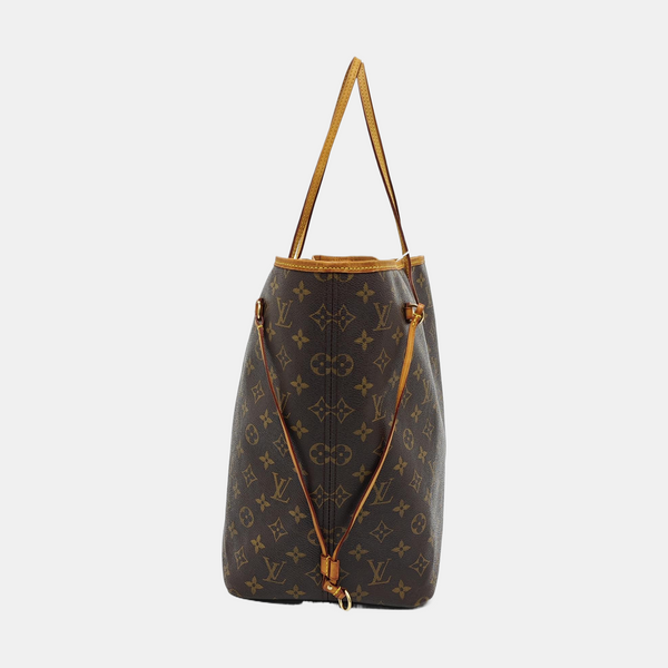 NEVERFULL GM Monogram Coated Canvas Brown