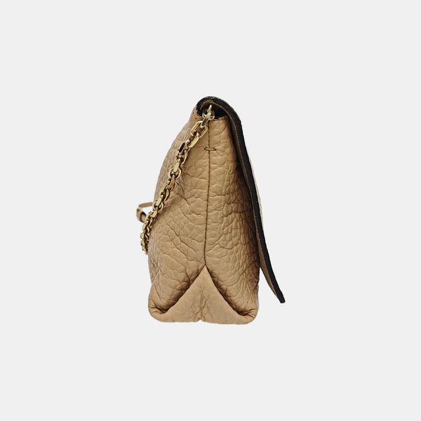 Calfskin Shoulder Bag Beige