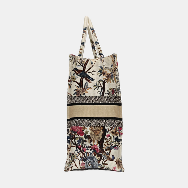 Book Tote Large Canvas Beige
