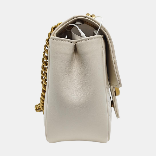 GG Marmont Mini Quilted Calfskin White
