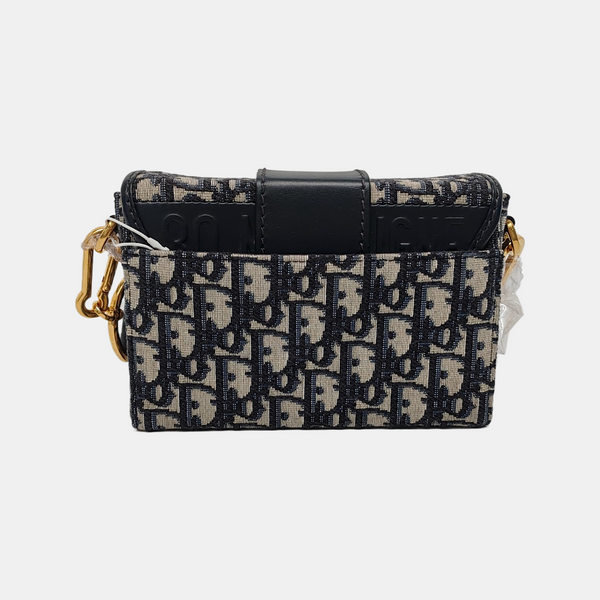 30 Montaigne Mini Oblique Canvas Blue