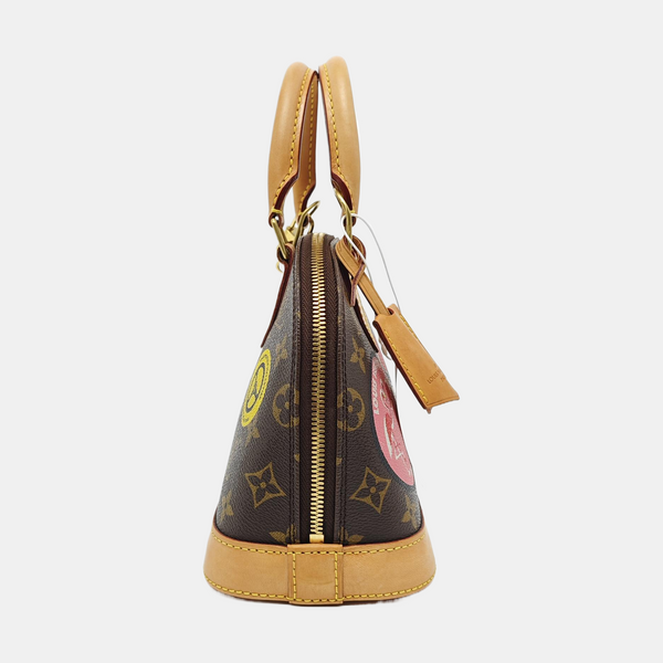 ALMA BB Monogram Coated Canvas Brown