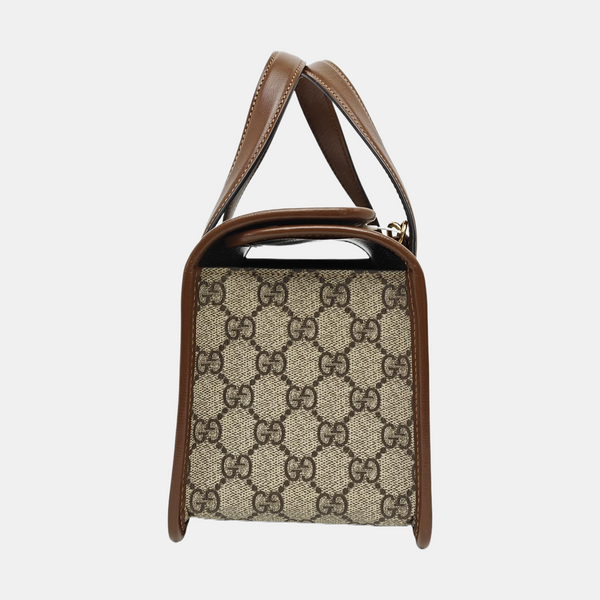 Horsebit 1955 Mini Monogram Coated Canvas Beige