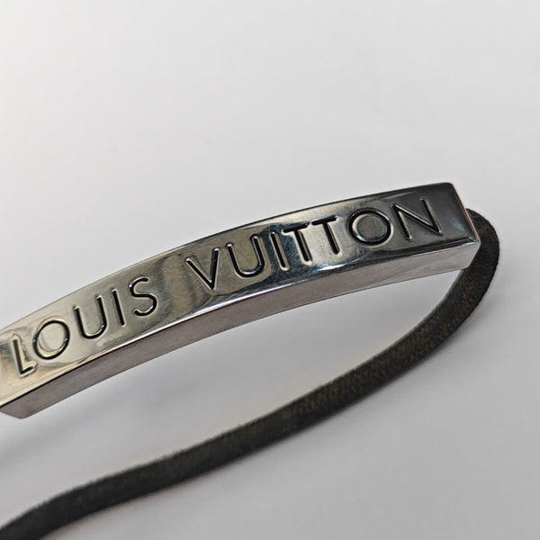 SPACE LV Fabric Gray Bangle