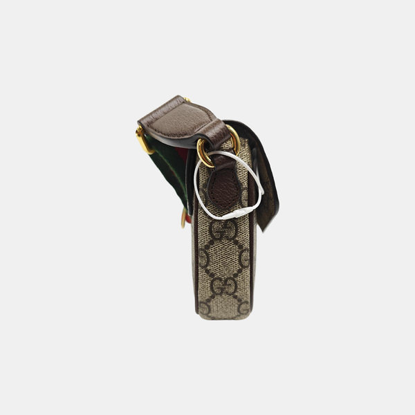 Ophidia Small Monogram Lona Revestida Beige