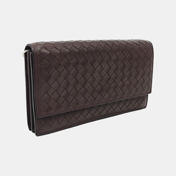 Intrecciato Calfskin Brown Wallet