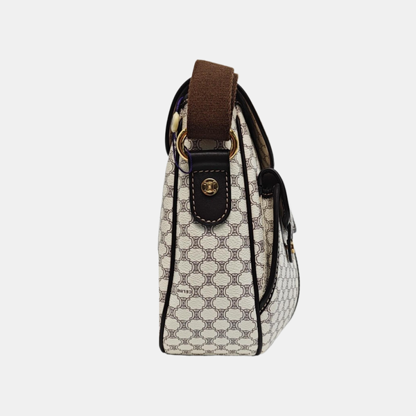 Coated Canvas Shoulder Bag White