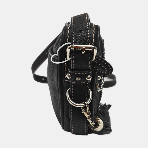 Calfskin Shoulder Bag Black